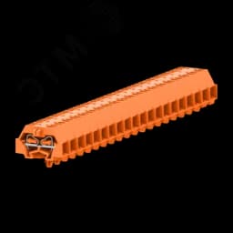 Клемма TB 2-2 с бок. подключ. с защелк. ножками, сечение 1,5 мм. кв., оранжевая