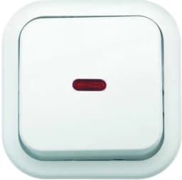 Выключатель 1-кл. ОП Валентина 10А IP20 А16-054 с индикацией бел. Кунцево 7632