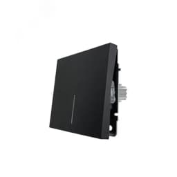 ZIMA Выключатель проходной с подсветкой черный бархат безвинтовой зажим/клемма LEZARD