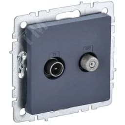 BRITE Розетка двойная TV+SAT РТВ/РСп12-БрМ маренго