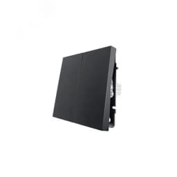 ZIMA Выключатель 2-ой черный бархат безвинтовой зажим/клемма Lezard