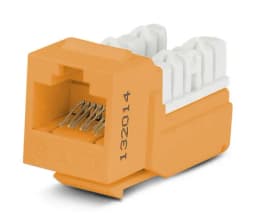 Вставка Keystone Jack RJ-45(8P8C) Hyperline KJNE-8P8C-C6-90-OR