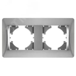 Рамка Ugra 2-местная, серебро