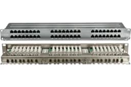 Патч-панель высокой плотности 19", 1U, на 48 портов RJ-45 Hyperline PPHD-19-48-8P8C-C5E-SH-110D