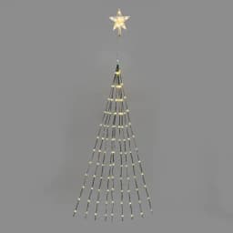 Гирлянда светодиодная из росы с макушкой на елку 9 нитей х 2м 200LED эффект водопада теплый белый цвет 230В NEONNIGHT 315896