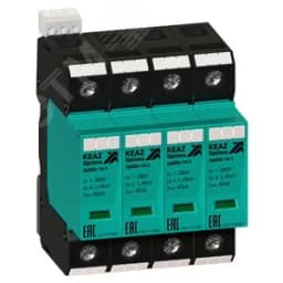 Ограничитель импульсных перенапряжений (УЗИП) 4П 40кА (класс II + III) OptiDin OM-II-4-280/40/XR