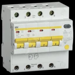 Выключатель автоматический дифференциальный АД14S 4Р 20А 300мА
