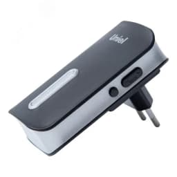 Звонок электронный 220В радиус действия 150 м, черный с серебристым UDB-095W-R1T1-38S-BL/SL