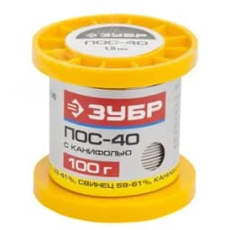 Припой , ПОС 40, трубка с канифолью, 100г, 1мм