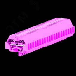 Клемма TB 1-1 с бок. подключ. с защелк. ножками, сечение 1,5 мм. кв., розовая