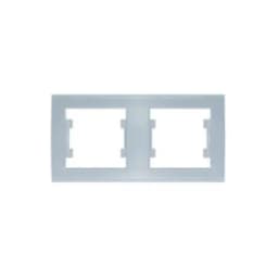 Рамка 2-м Бриллиант горизонт. серебр. UNIVersal 7949711