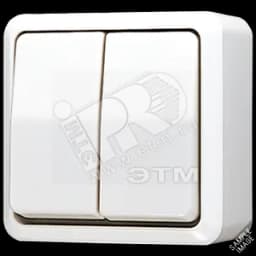 Выключатель для накладного монтажа сдвоенный слоновая кость JUNG