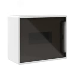 Щит 8 мод настенный, белый, с тонированной дверцей, с 2 шинами PEN на 6 и 8 отв.