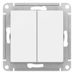 ATLASDESIGN 2-клавишный переключатель, перекрестный, 2 x сх. 7, 10АХ, механизм, БЕЛЫЙ Systeme Electric