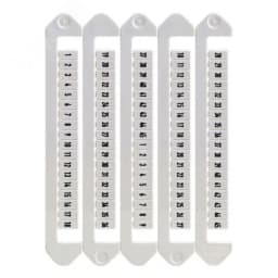 Маркировка для клемм, ширина 5 мм, от 1 до 45, горизонтальная ориентация (5 карт под 90 тэгов) DKC