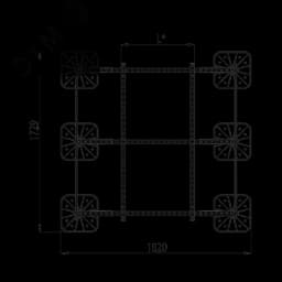 Опорная конструкция для установки оборудования TECHNORAPTOR FOOT 1500х1500 тип 3 КМ-профиль