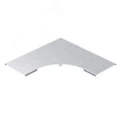Крышка к углу плоскому плавному универсальному 90 град. к лотку 100 радиус 200 мм, толщина 1,5 мм, Сендзимир цинк