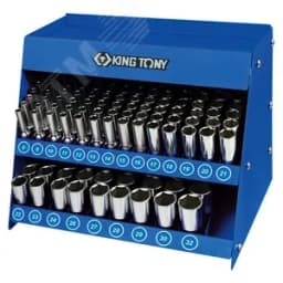 Стенд с глубокими торцевыми головками 1/2", 8-32 мм, серия 4230M, 165 предметов King Tony