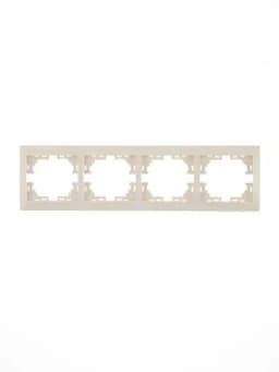 Рамка 4-м Mira горизонт. крем. LEZARD 701-0300-149