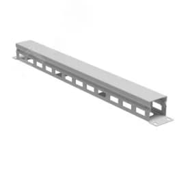 Органайзер кабельный с крышкой и отверстиями 1U, глубина 40 мм, для 19" IT-корпусов ДКС серии STI/CQE, RAL7035