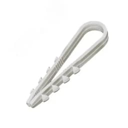 Дюбель-хомут 5-10мм для кругл. кабеля, белый (100шт).