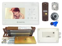 Комплект видеодомофона (4.3 дюйма) с магнитным замком на одну дверь Уралкам