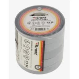 Изолента ПВХ 0.13х15 мм, 25 м, серая (5 шт/уп) KRANZ KR-09-2108