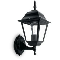 Светильник садовопарковый Feron 4101 четырехгранный на стену вверх 60W E27 230V черный 11014