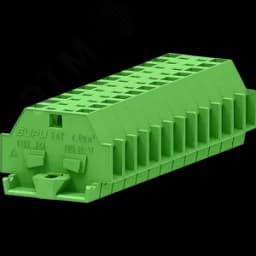 Клемма TB 1-1 с бок. подключ. с фиксирующим фланцем, зеленая SUPU