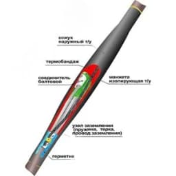 Муфта кабельная соединительная 1ПСТб(тк)нг-LS-4х(16-25) с соединителями болтовыми Нева-Транс