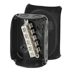 Коробка клеммная 5 положений до 16мм2 130х180х77 IP66/67 черная стойкая к УФ