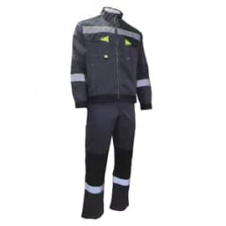 Костюм мужской КОРВЕТ КОТТОН КП2, цвет темно-серый, лимон и чёрный, р. 56-58 112-116/170-176