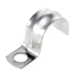 Скоба металлическая однолапковая СМО d25-26 мм отв. d 6,5 мм (100 шт/уп) Промрукав