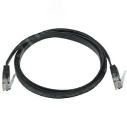 Патч-корд плоский кат.6 UTP 2м чёрный Черный