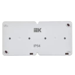 Розетка 2-м ОП Гермес Plus РСб22-3-ГПБд 16А IP54 с заземл. с дым. крышкой бел. IEK ERMP22-K03-16-54-EC