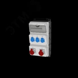 Комбинация розеток , Вход М40, клеммы, 2xCEE16A5p, 3xSchuko16A, IP44. 00-00033742 AlpenBox