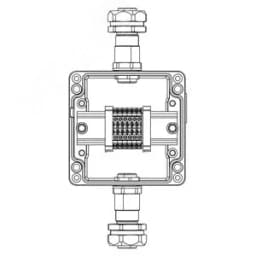 Взрывозащищенная клеммная коробка из алюминия TBE-A-12-(6xCBC.2)-1xKAEPM2MHK-20(A)-1xKAEPM2MHK-20(C)1Ex e IIC Т5 Gb / Ex tb IIIC T95°C Db IP66