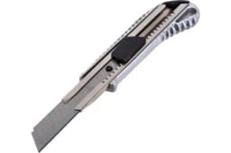 Нож с выдвижным лезвием 18мм метал. корпус автоматический фиксатор Вихрь 73/10/10/1