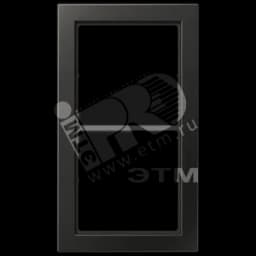 Рамка 2 поста антрацит