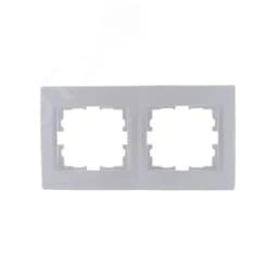 KARINA Рамка 2-ая горизонтальная б/вст жемчужно-белый перламутр (10шт/120шт) Lezard