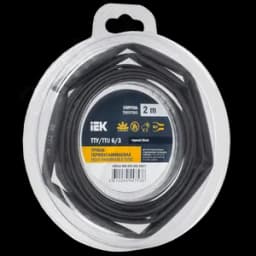 Трубка термоусадочная ТТУ нг-LS 6/3 черная (2м/упак) IEK