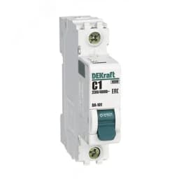 Выключатель автоматический однополюсный 1А С ВА-101 4.5кА Dekraft