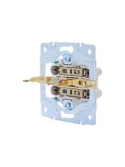 Розетка 2-м СП VESNA с заземл. со шторками ПБТ бел. LEZARD 742-0200-178B