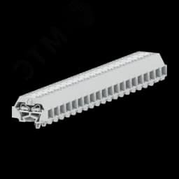 Клемма TB 2-2 с бок. подключ. с защелк. ножками, сечение 1,5 мм. кв., светло-серая