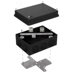 Коробка огнестойкая для кабель-канала 40-0450-FR6.0-8 Е15-Е120 RAL9005 75х75х30 (87 шт/кор)