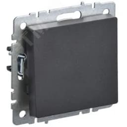 BRITE Выключатель одноклавишный самовозвратный 10А ВС10-1-4-БрЧ черный IEK