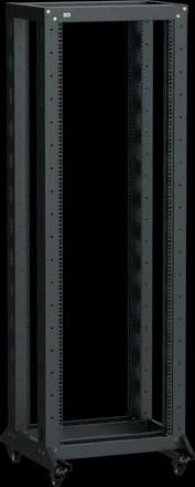 ITK LINEA F Стойка 2-рамная на рол. 42U 600х600мм черная (LF05-42U66-2RM)