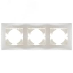 Рамка 3-местная Bravo, жемчуг