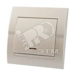 DERIY Выкл. с подсв. ПБТ белый