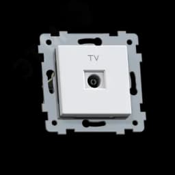 Аксиома Механизм розетки телевизионной скрытой установки РТВ1-460, белый